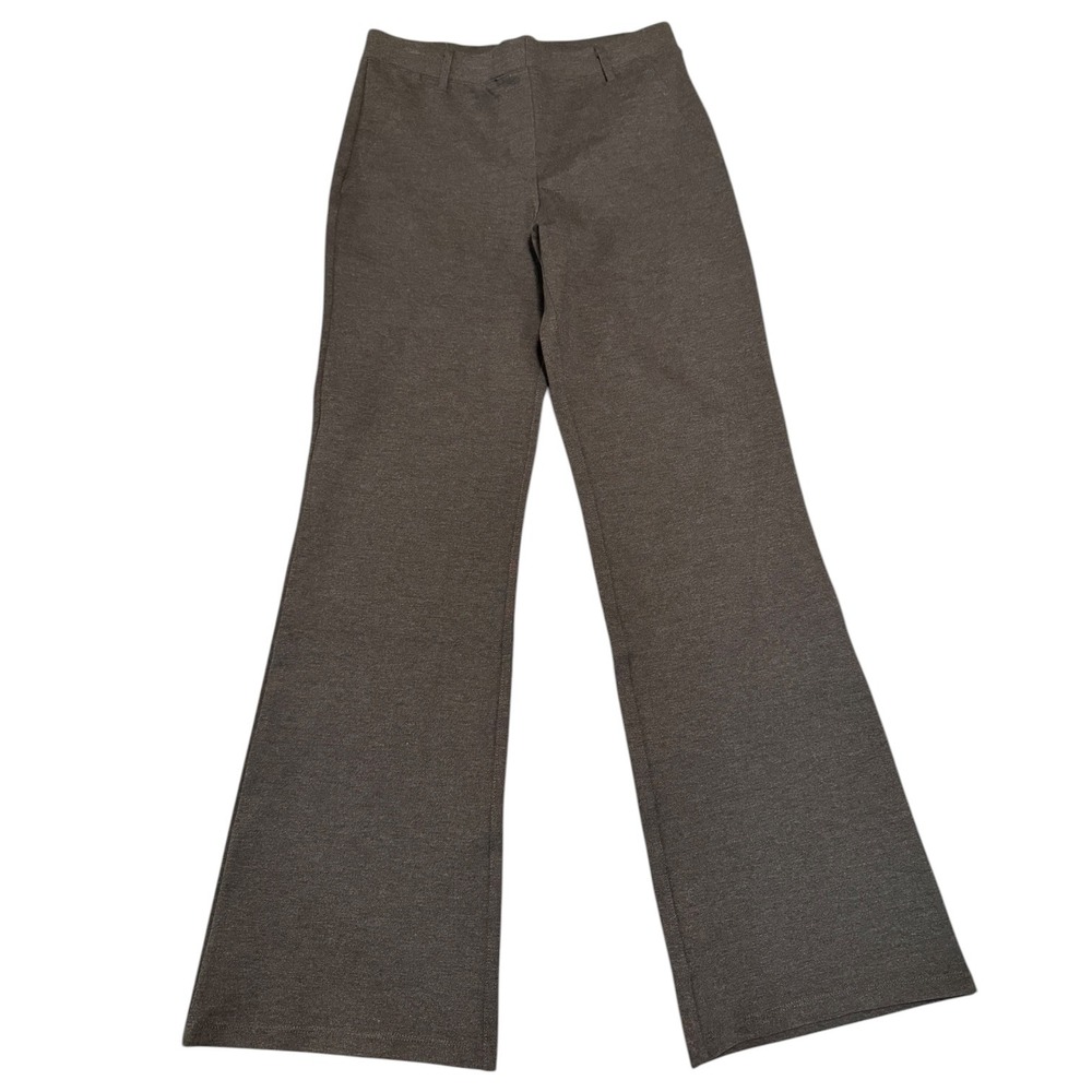 Quince Charcoal Ultra-Stretch Ponte Bootcut Trousers Minimalist Small Petite